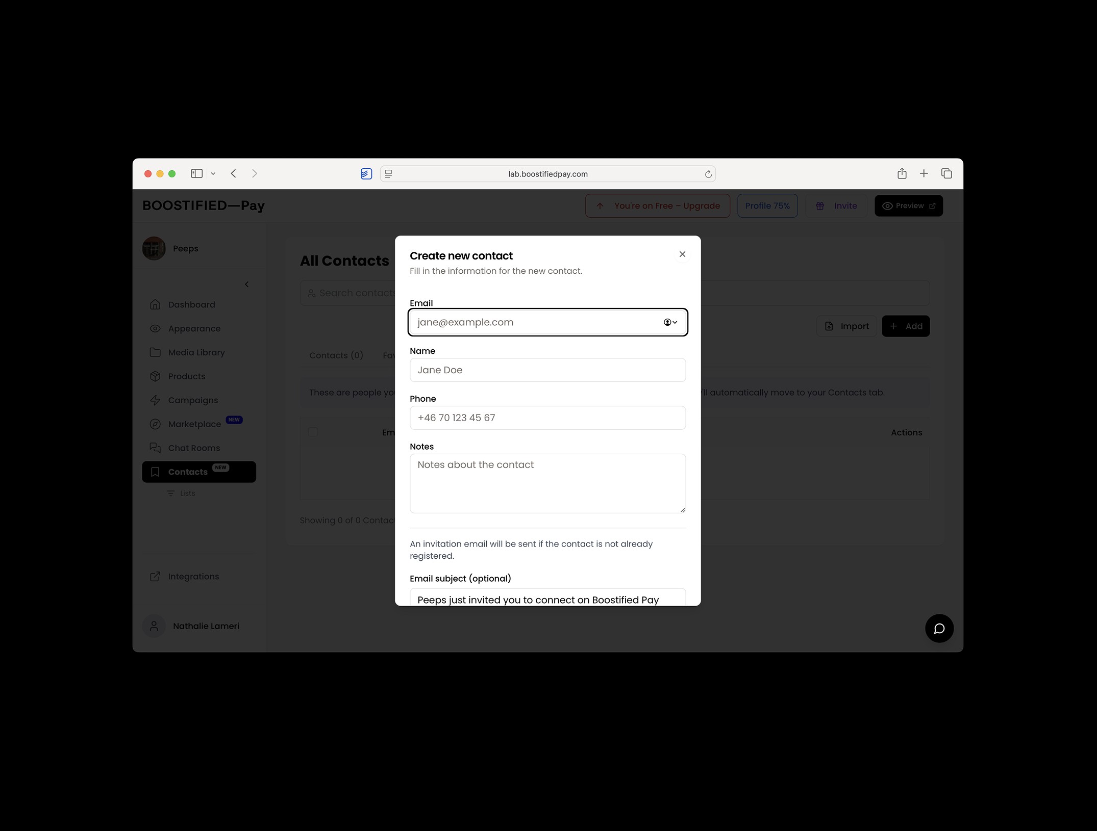 Plattform-Update: Kontakte kommen. Das Momentum beginnt jetzt.