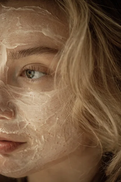 Close-up of a creator wearing a face mask