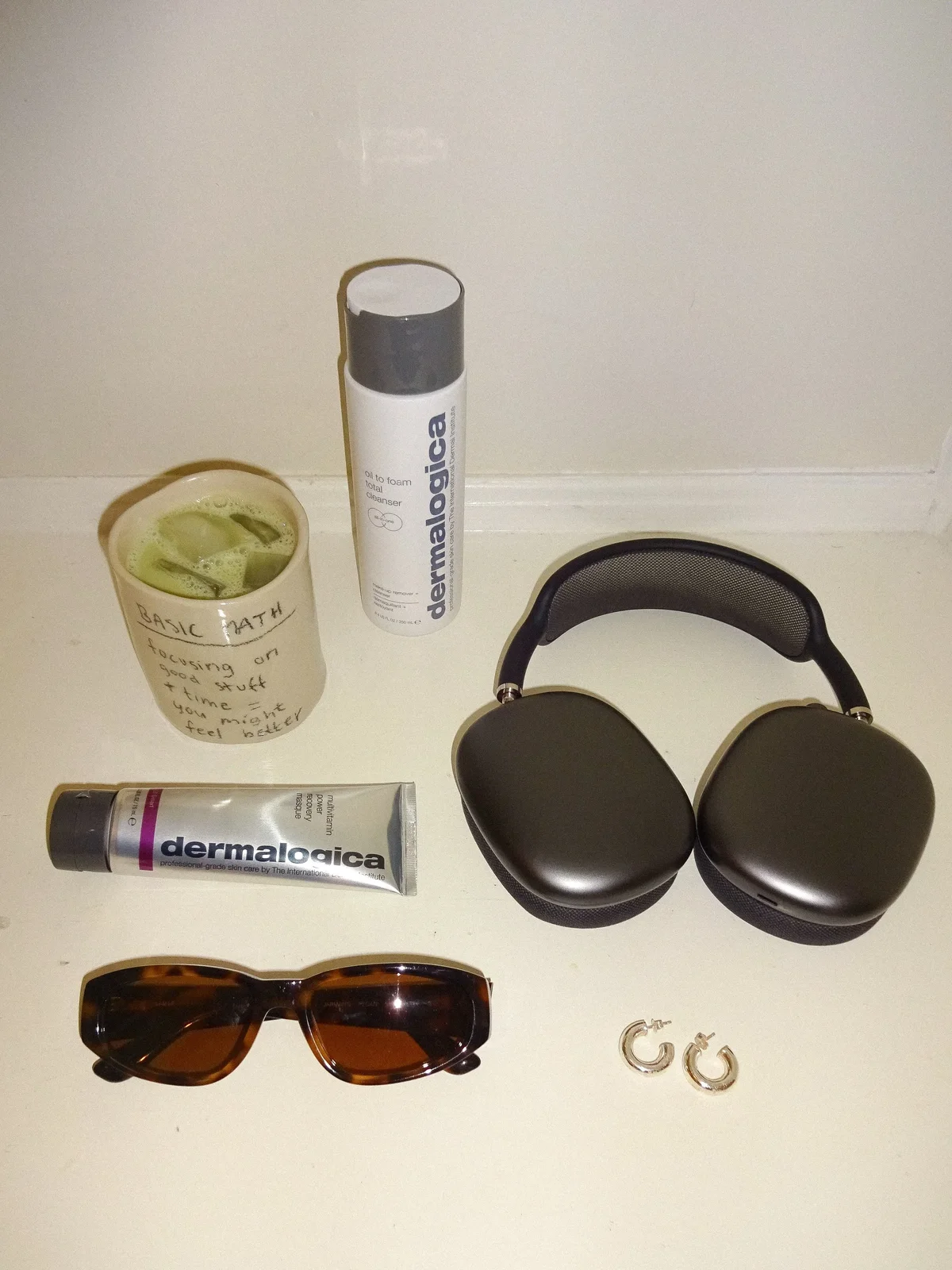 Skincare products and everyday accessories